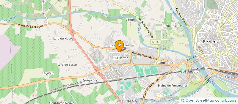 localisation de l'entreprise MONSIEUR JEAN MICHEL SANTIAGO  BEZIERS