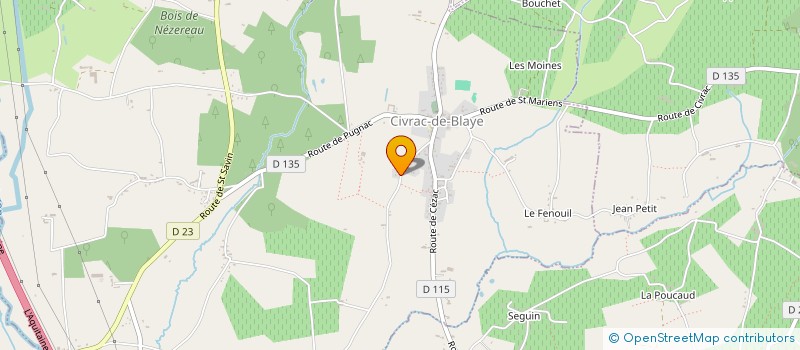 localisation de l'entreprise MONSIEUR JEAN MIGNE  CIVRAC-DE-BLAYE