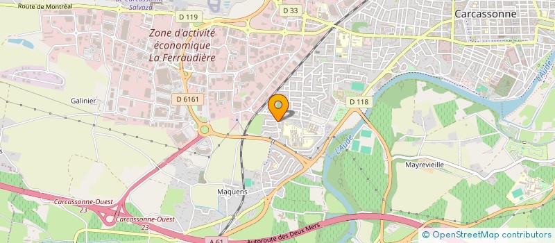 localisation de l'entreprise MONSIEUR JEAN MOLINER  CARCASSONNE