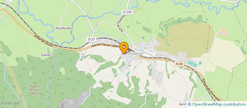 localisation de l'entreprise MONSIEUR JEAN MOLINIER  BERTHOLENE