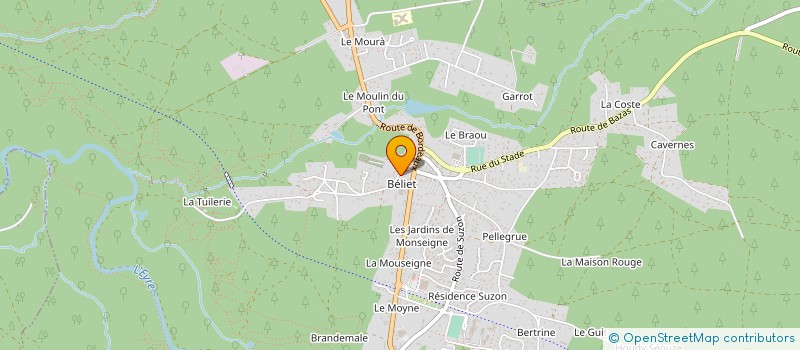 localisation de l'entreprise MONSIEUR JEAN MONGE  BELIN-BELIET