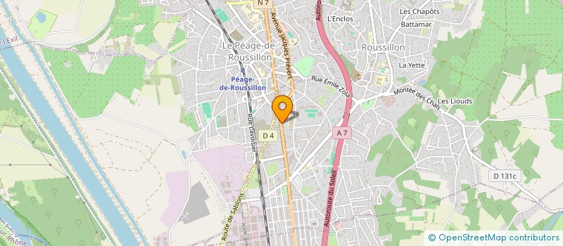 localisation de l'entreprise MONSIEUR JEAN MONTAGNE  ROUSSILLON