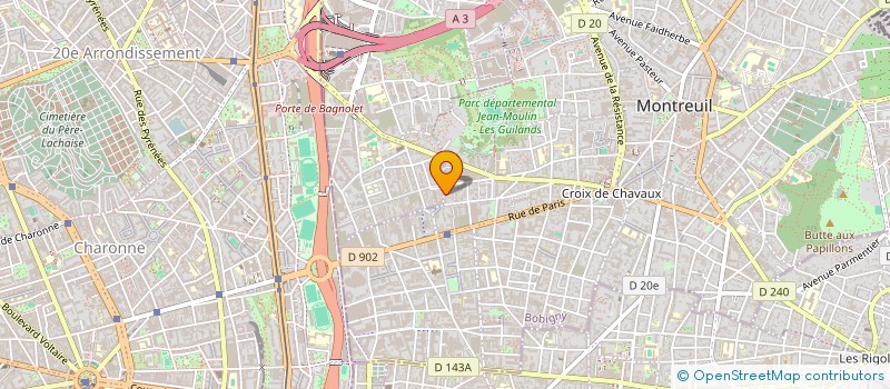 localisation de l'entreprise MONSIEUR JEAN MONTENEGRO  MONTREUIL