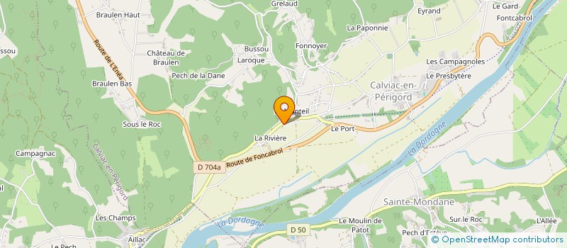 localisation de l'entreprise MONSIEUR JEAN MONTURET  CALVIAC EN PERIGORD