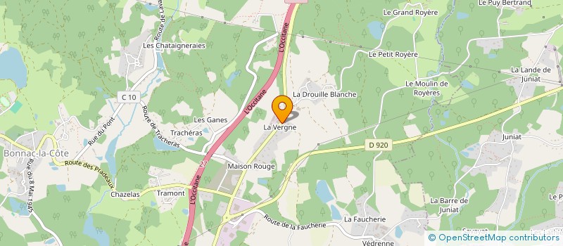 localisation de l'entreprise MONSIEUR JEAN MOREAU à BONNAC-LA-COTE