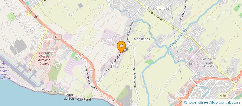 localisation de l'entreprise MONSIEUR JEAN MORILLO  SAINT-PIERRE