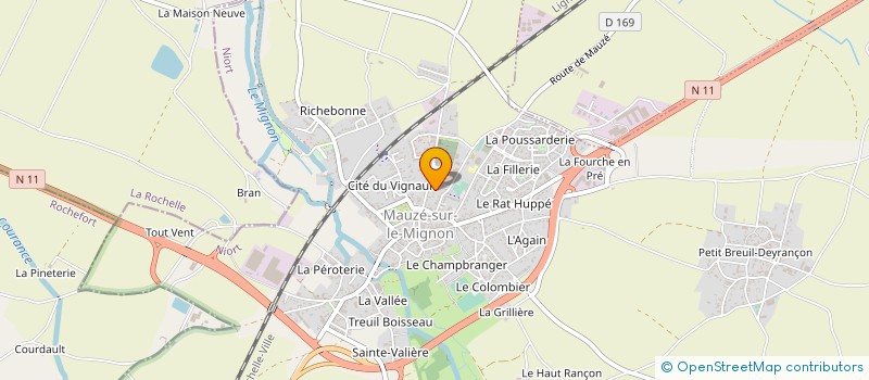 localisation de l'entreprise MONSIEUR JEAN MORIN  MAUZE-SUR-LE-MIGNON