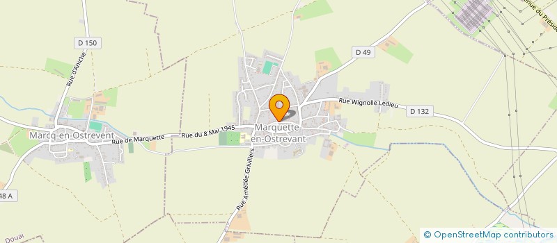 localisation de l'entreprise MONSIEUR JEAN MROZIEWICZ  MARQUETTE-EN-OSTREVANT