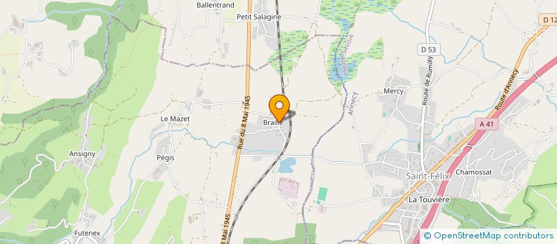 localisation de l'entreprise MONSIEUR JEAN MUGNIER  ENTRELACS