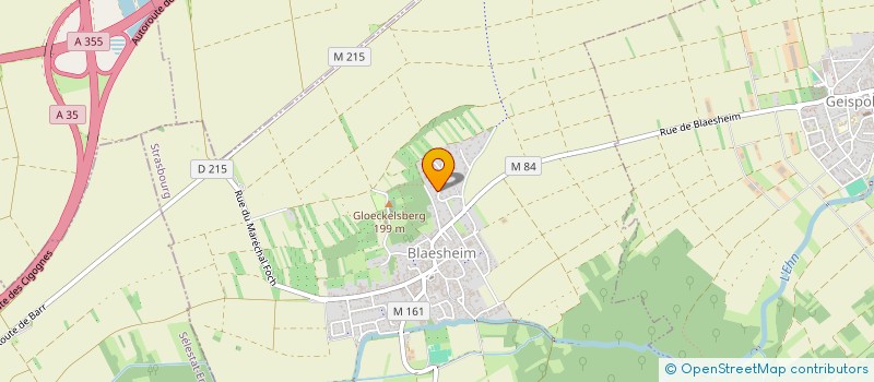 localisation de l'entreprise MONSIEUR JEAN MULLER-KUHNLE  BLAESHEIM