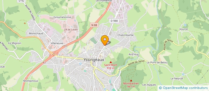 localisation de l'entreprise MONSIEUR JEAN-NOEL BOUILHOL  YSSINGEAUX