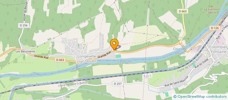 localisation de l'entreprise MONSIEUR JEAN NOEL COUR  LONGEVELLE-SUR-DOUBS