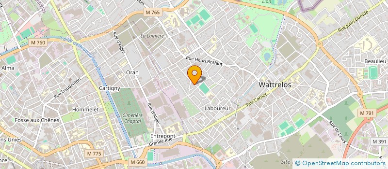 localisation de l'entreprise MONSIEUR JEAN-NOEL DEBENNE  WATTRELOS