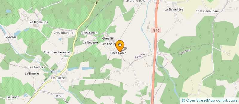 localisation de l'entreprise MONSIEUR JEAN-NOEL GERARD  BAIGNES-SAINTE-RADEGONDE