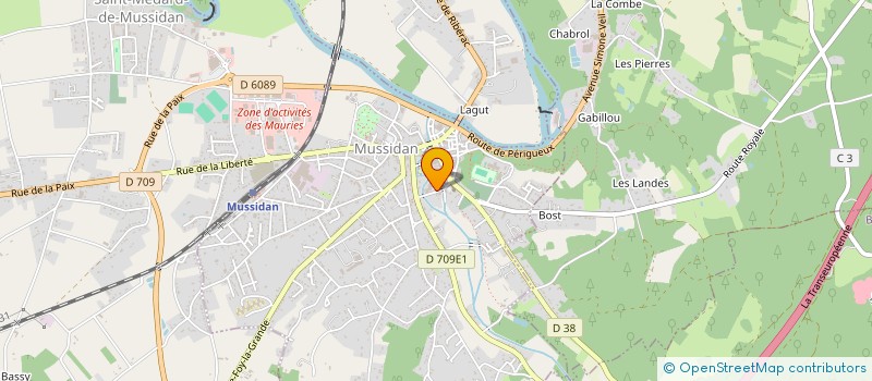 localisation de l'entreprise MONSIEUR JEAN-NOEL JUQUIER  MUSSIDAN