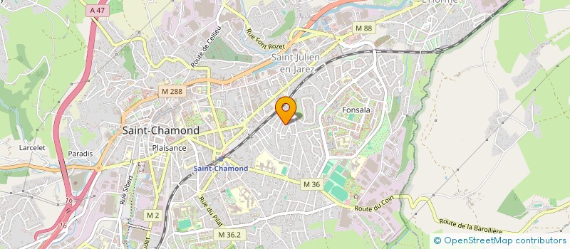 localisation de l'entreprise MONSIEUR JEAN-NOEL LAFOND  SAINT-CHAMOND