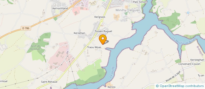 localisation de l'entreprise MONSIEUR JEAN-NOEL LE BECHEC  MINIHY-TREGUIER