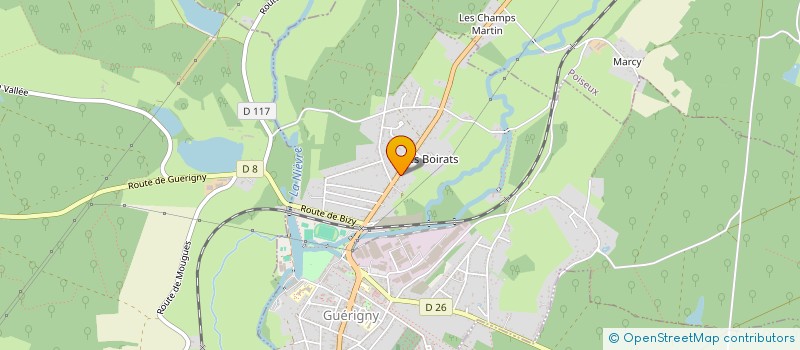 localisation de l'entreprise MONSIEUR JEAN-NOEL LHUSSIER  GUERIGNY