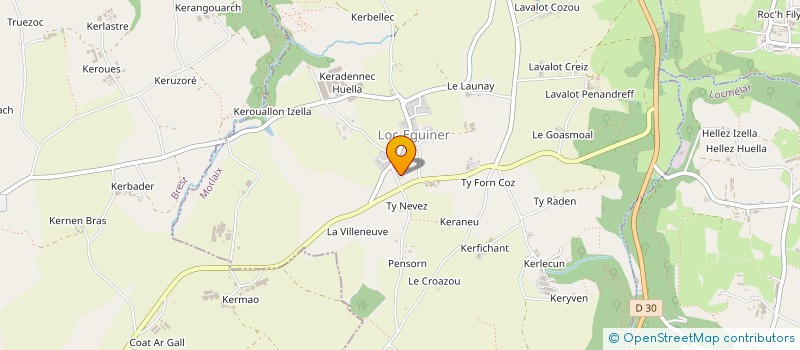 localisation de l'entreprise MONSIEUR JEAN-NOEL MAGUET à LOC-EGUINER