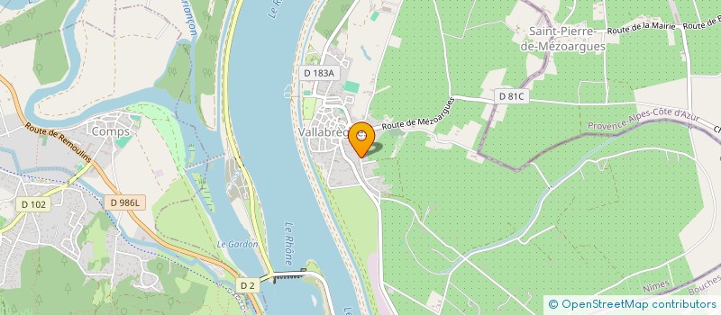 localisation de l'entreprise MONSIEUR JEAN NOEL MANCO  VALLABREGUES