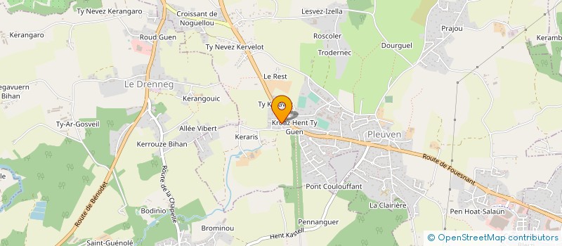 localisation de l'entreprise MONSIEUR JEAN NOEL PALUD  PLEUVEN