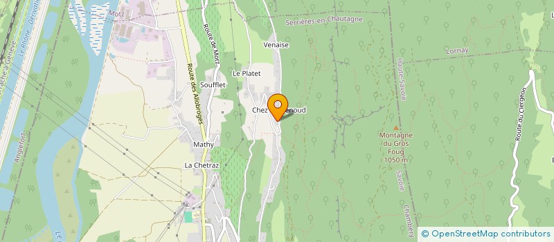 localisation de l'entreprise MONSIEUR JEAN-NOEL THEVENOUD  SERRIERES-EN-CHAUTAGNE