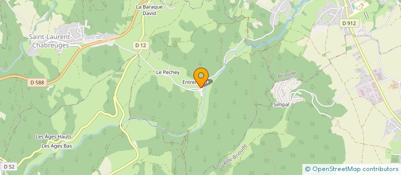 localisation de l'entreprise MONSIEUR JEAN-NORBERT OLIVAIN  SAINT-LAURENT-CHABREUGES