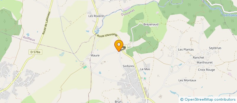 localisation de l'entreprise MONSIEUR JEAN ODOUARD  QUINTENAS