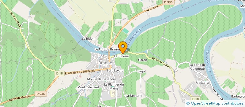 localisation de l'entreprise MONSIEUR JEAN OLIVARES  BRANNE