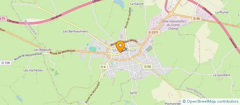 localisation de l'entreprise MONSIEUR JEAN OLLIER à MONTMARAULT