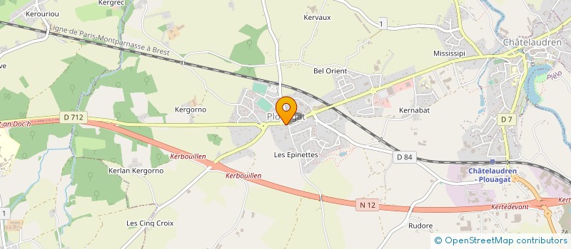 localisation de l'entreprise MONSIEUR JEAN OLLIVIER à CHATELAUDREN-PLOUAGAT