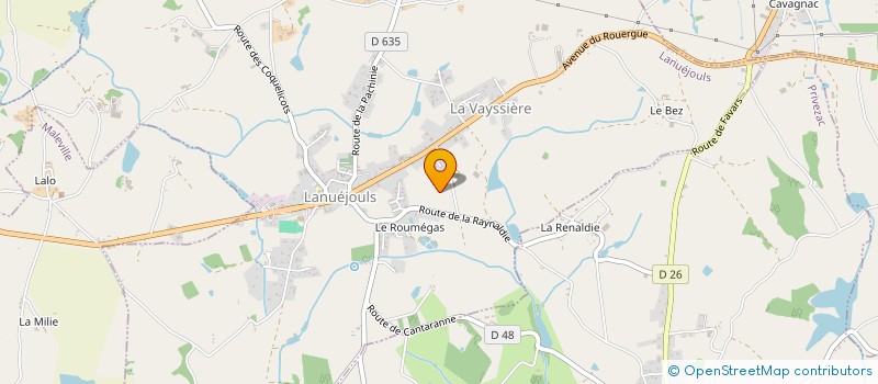 localisation de l'entreprise MONSIEUR JEAN ORLHAC  PREVINQUIERES