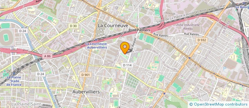 localisation de l'entreprise MONSIEUR JEAN OSCAR LONY  AUBERVILLIERS