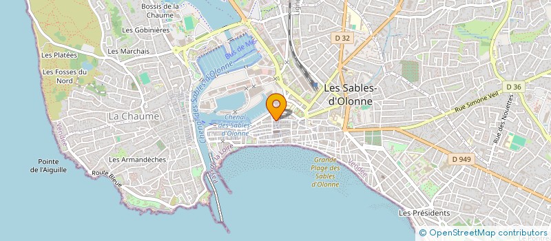localisation de l'entreprise MONSIEUR JEAN PACAUD à LES SABLES D'OLONNE