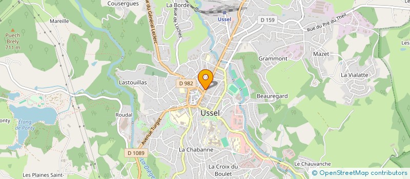 localisation de l'entreprise MONSIEUR JEAN PANNETIER à USSEL