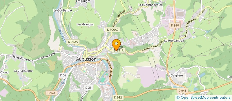 localisation de l'entreprise MONSIEUR JEAN-PASCAL AGOSTINHO à AUBUSSON