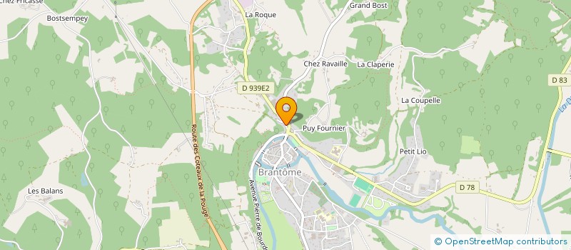 localisation de l'entreprise MONSIEUR JEAN-PASCAL RAINAUD  BRANTOME EN PERIGORD