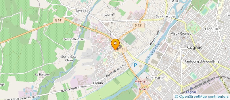 localisation de l'entreprise MONSIEUR JEAN PASCAL SERRE à COGNAC