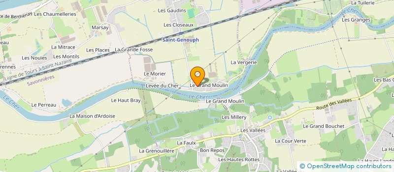 localisation de l'entreprise MONSIEUR JEAN-PASCAL VALLET à SAINT-GENOUPH