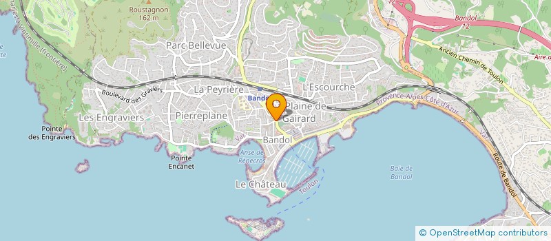 localisation de l'entreprise MONSIEUR JEAN-PATRICK QUICKERT à BANDOL