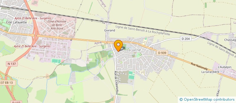 localisation de l'entreprise MONSIEUR JEAN-PAUL BAREAUD  LA JARNE