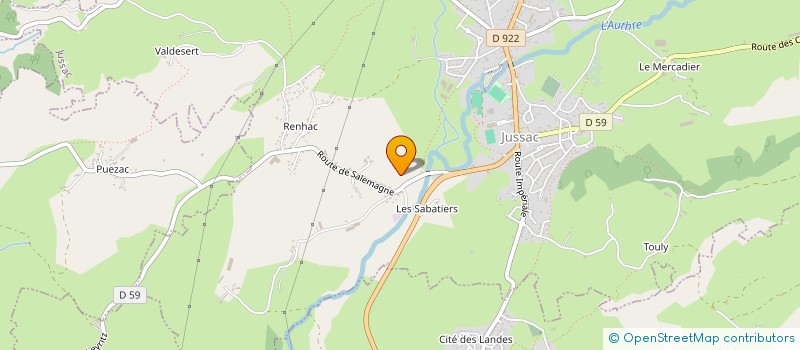 localisation de l'entreprise MONSIEUR JEAN-PAUL BASTIEN à JUSSAC