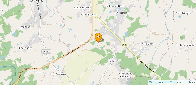 localisation de l'entreprise MONSIEUR JEAN-PAUL BEAUDET  CHAILLAC-SUR-VIENNE