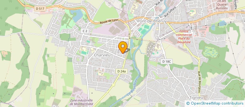 localisation de l'entreprise MONSIEUR JEAN-PAUL BON  CHARVIEU-CHAVAGNEUX