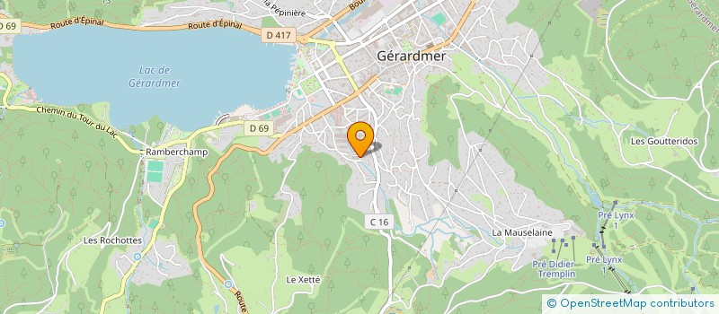 localisation de l'entreprise MONSIEUR JEAN-PAUL BURTE  GERARDMER