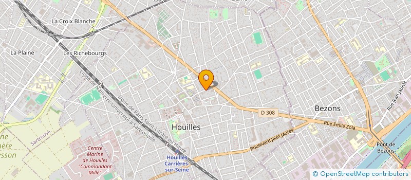 localisation de l'entreprise MONSIEUR JEAN-PAUL CAROUGE  HOUILLES