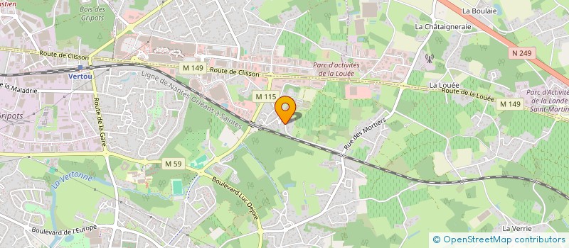 localisation de l'entreprise MONSIEUR JEAN-PAUL DIBON  VERTOU