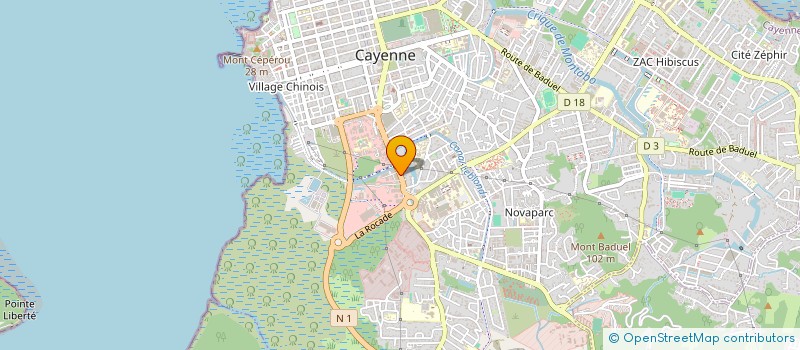 localisation de l'entreprise MONSIEUR JEAN PAUL DOUVILLE  CAYENNE