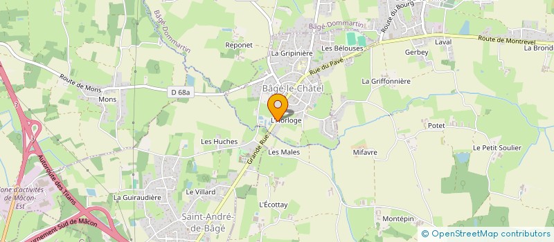 localisation de l'entreprise MONSIEUR JEAN-PAUL DURAND  BAGE-LE-CHATEL