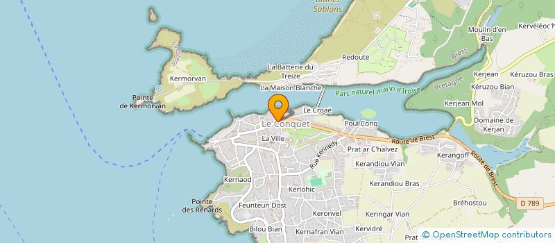 localisation de l'entreprise MONSIEUR JEAN-PAUL GELEBART à LE CONQUET